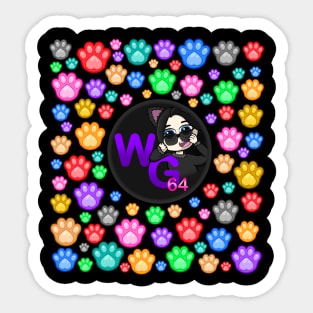 Wolfgirlgaming64 paws logo Sticker